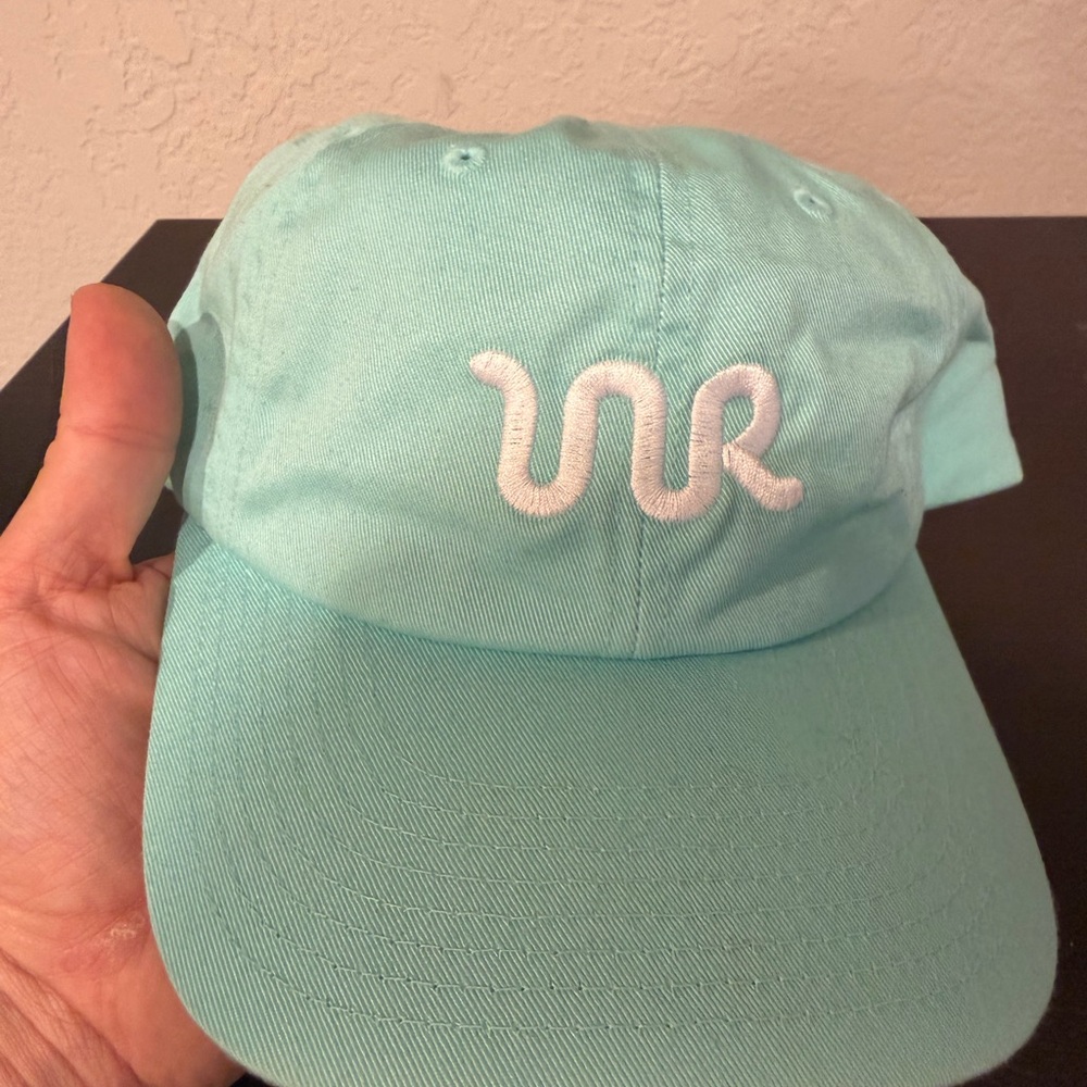 Country Aqua flat-bill Cap with White Embroidered WR brand Logo
